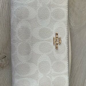 Coach Ivory Zip-Around Wallet